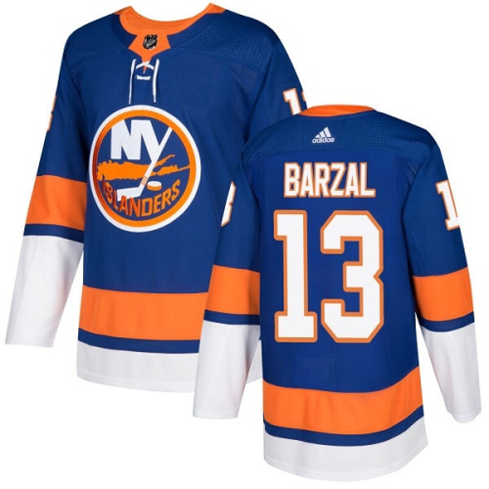 Men's New York Islanders #13 Mathew Barzal Royal Stitched NHL Jersey 1