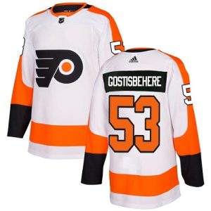 Men's Philadelphia Flyers #53 Shayne Gostisbehere Orange Stitched NHL Jersey