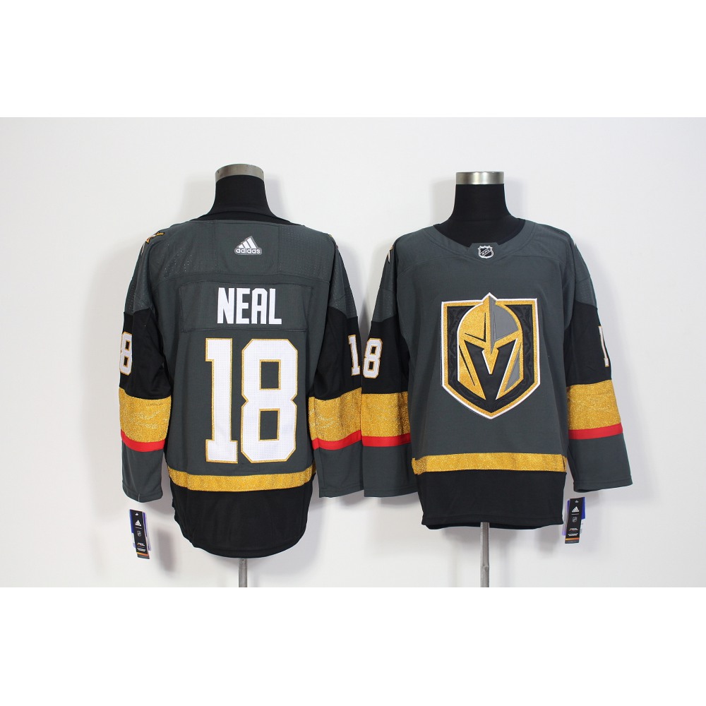 Men's Vegas Golden Knights #18 James Neal Grey Stitched NHL Jersey 1