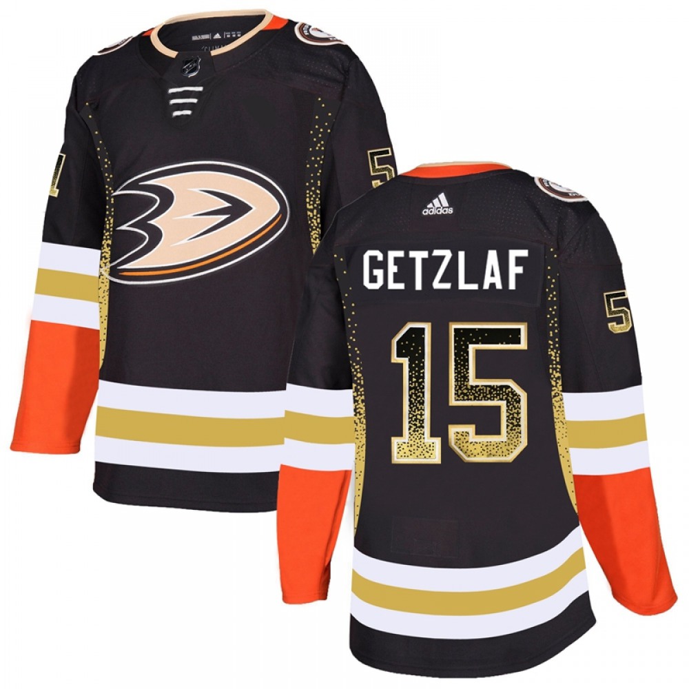 Men's Anaheim Ducks #15 Ryan Getzlaf Black Drift Fashion Stitched NHL Jersey 1