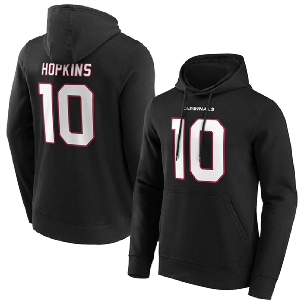 Men's Arizona Cardinals #10 DeAndre Hopkins Black Hoodie 1