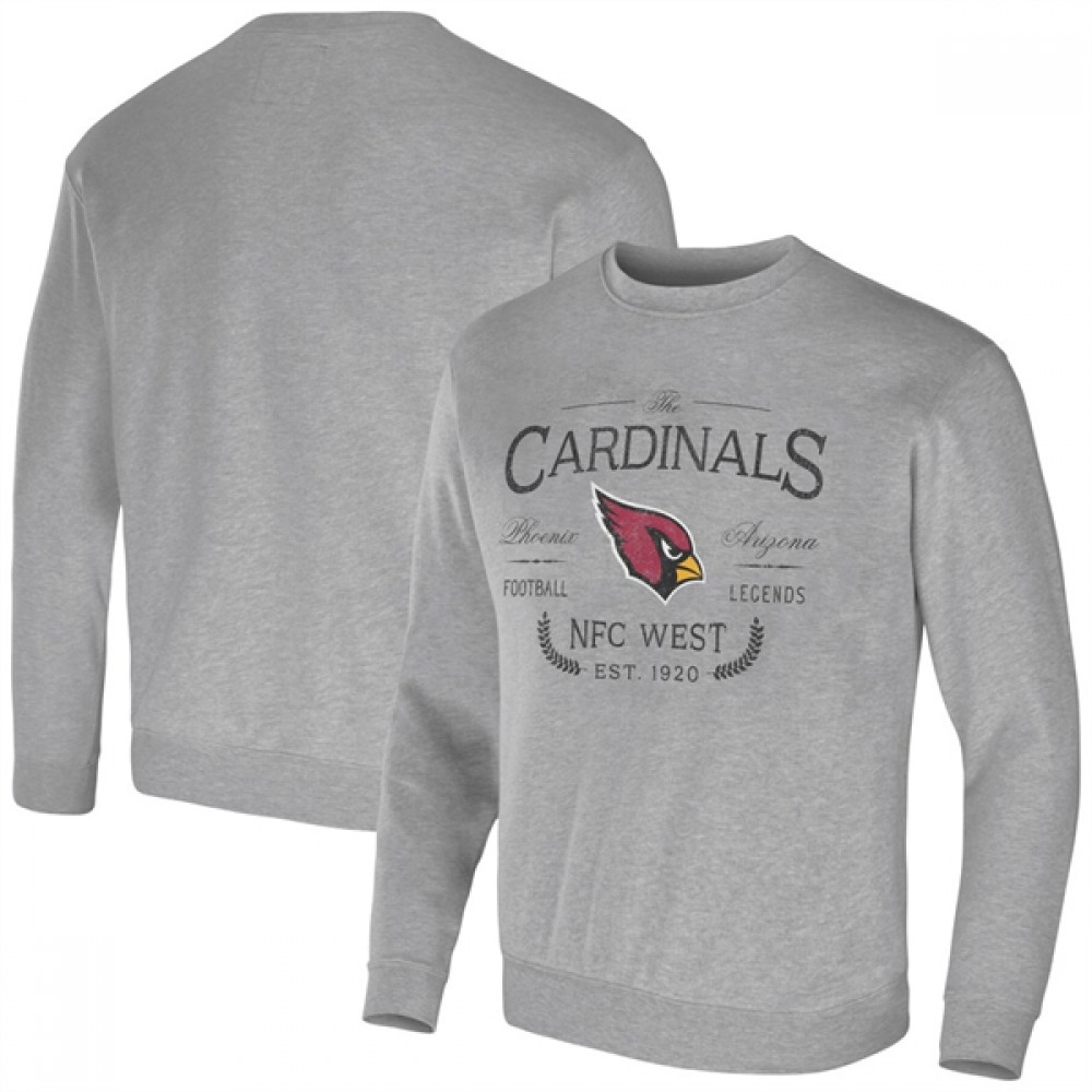 Men's Arizona Cardinals Gray Darius Rucker Collection Pullover Sweatshirt 1