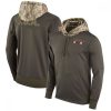 Men's Arizona Cardinals Olive Salute to Service Sideline Therma Pullover Hoodie