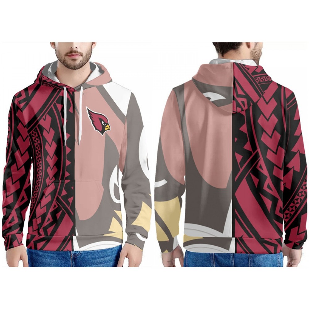 Men's Arizona Cardinals Red/Black Pullover Hoodie 1