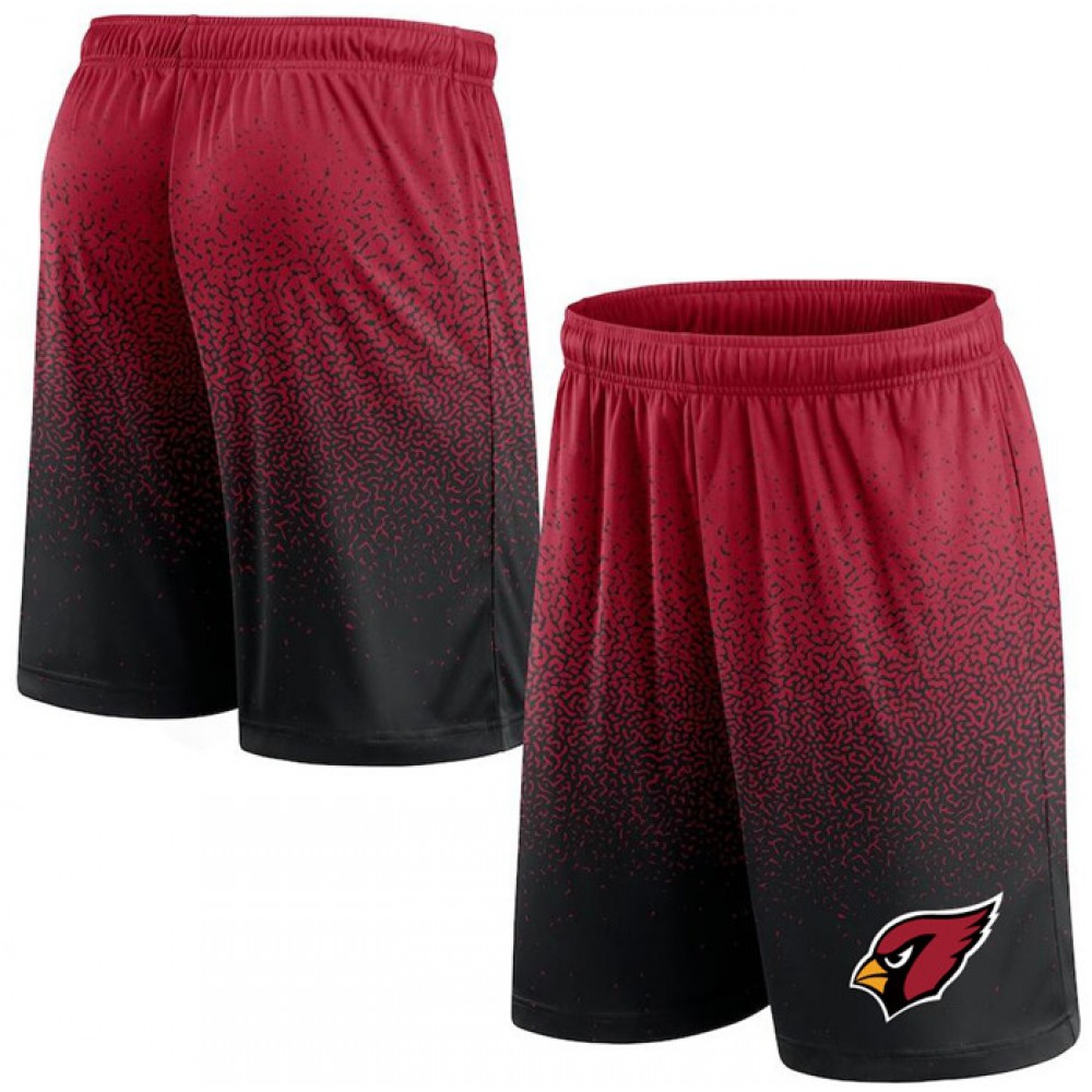 Men's Arizona Cardinals Red/Black Ombre Shorts 1