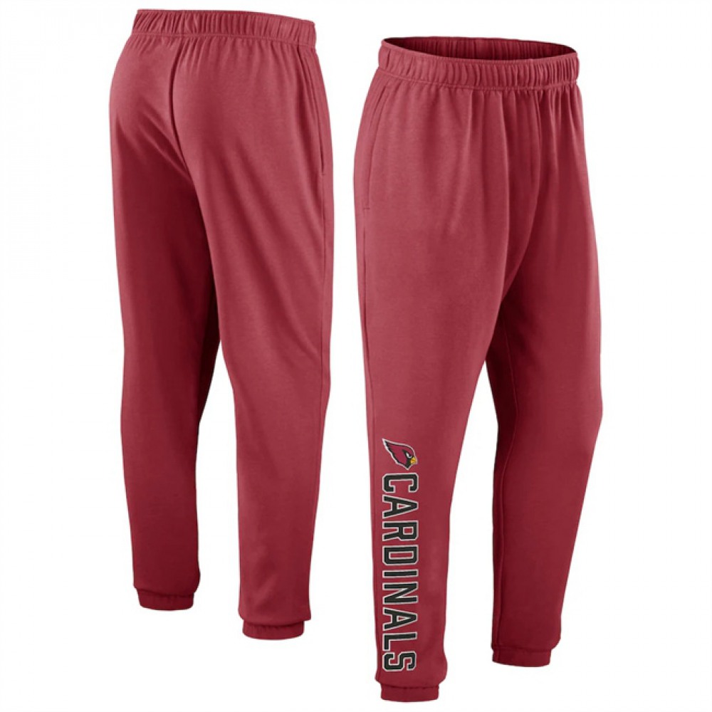 Men's Arizona Cardinals Red Chop Block Fleece Sweatpants 1