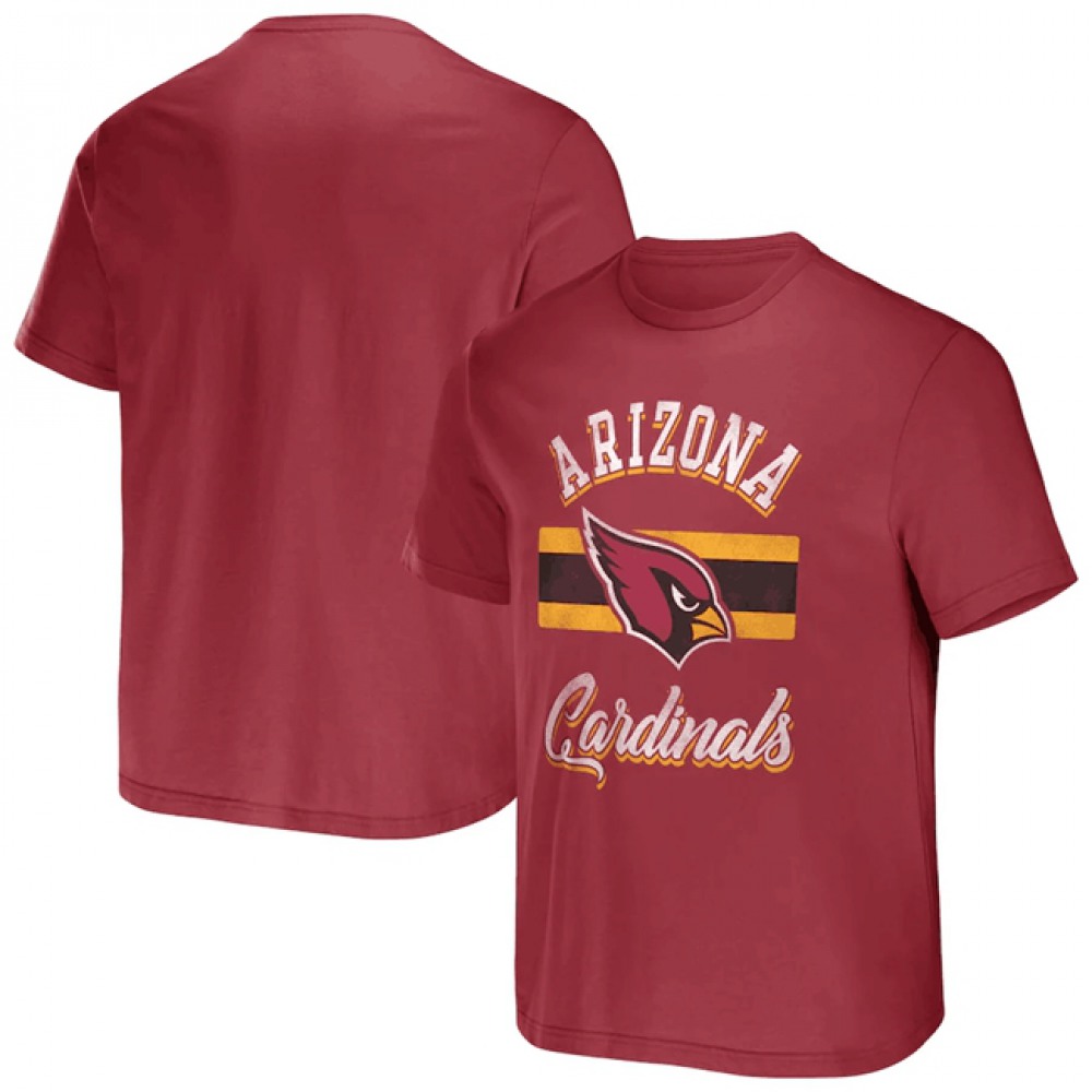 Men's Arizona Cardinals Red x Darius Rucker Collection Stripe T-Shirt 1