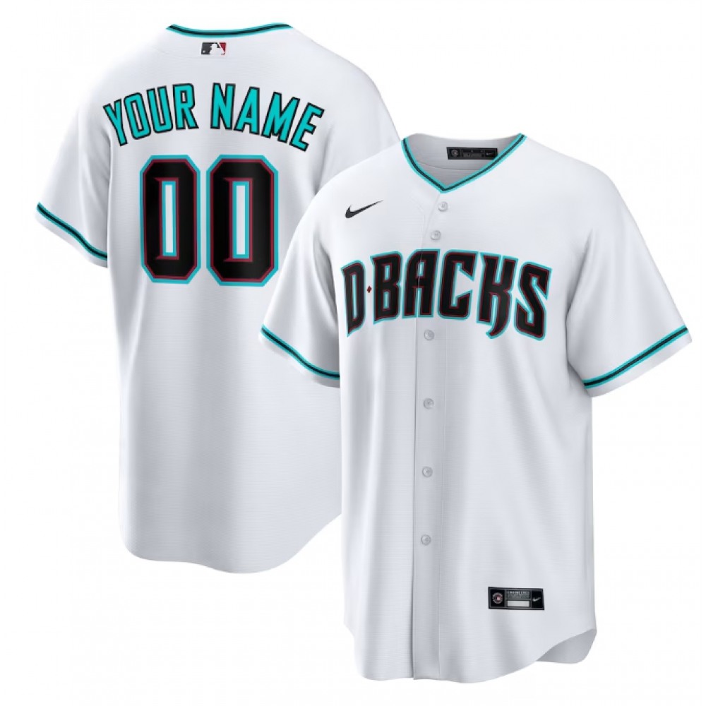 Men's Arizona Diamondbacks ACTIVE PLAYER Custom White Cool Base Stitched Baseball Jersey 1