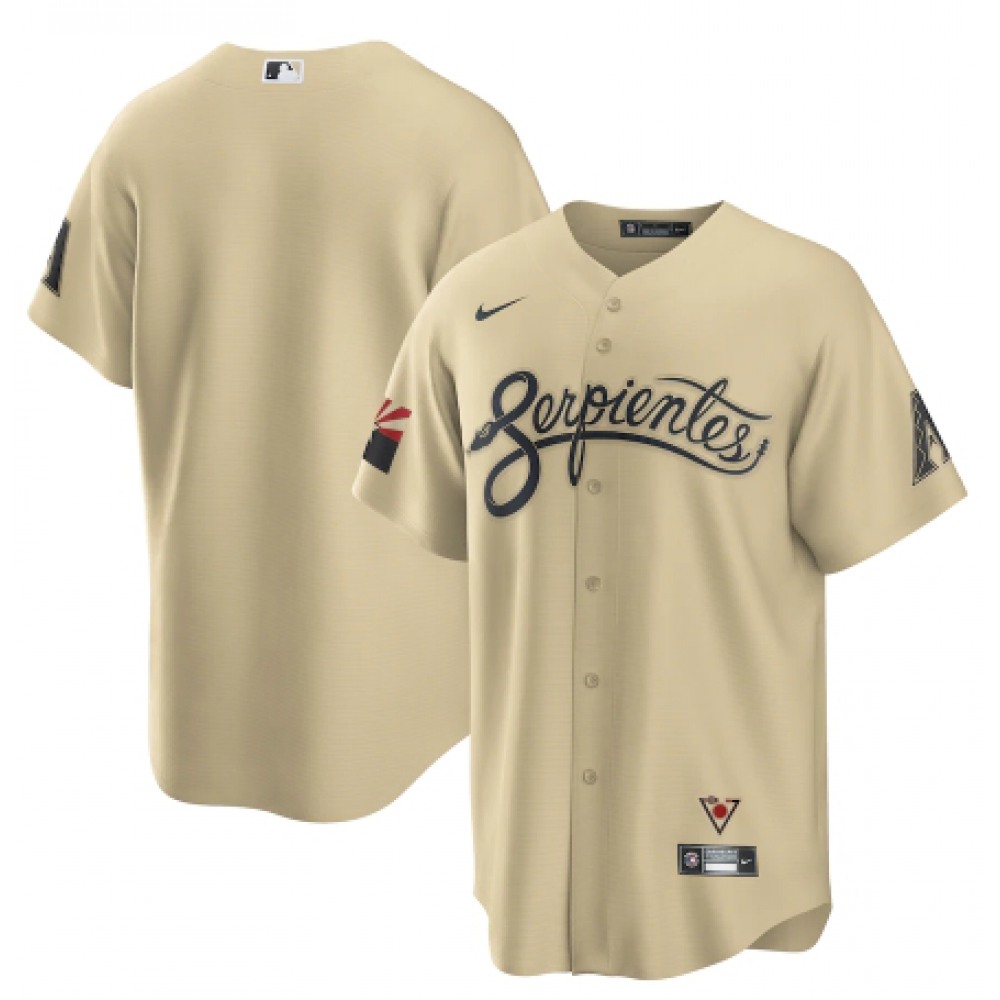 Men's Arizona Diamondbacks Blank 2021 Cream City Connect Cool Base Stitched MLB Jersey 1