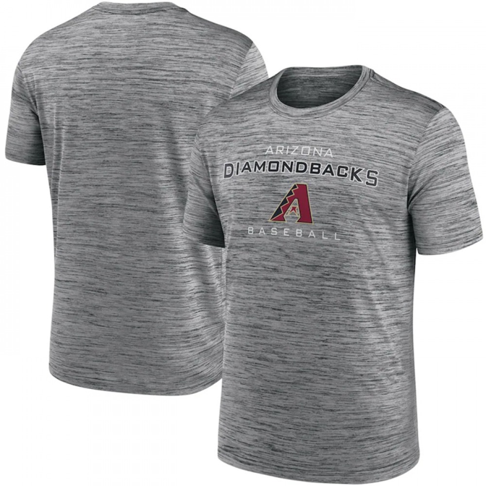 Men's Arizona Diamondbacks Grey Velocity Practice Performance T-Shirt 1