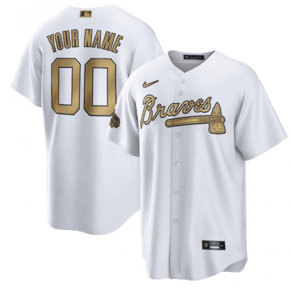 Men's Atlanta Braves ACTIVE Player Custom 2022 All-Star Cool Base White Stitched Baseball Jersey 1