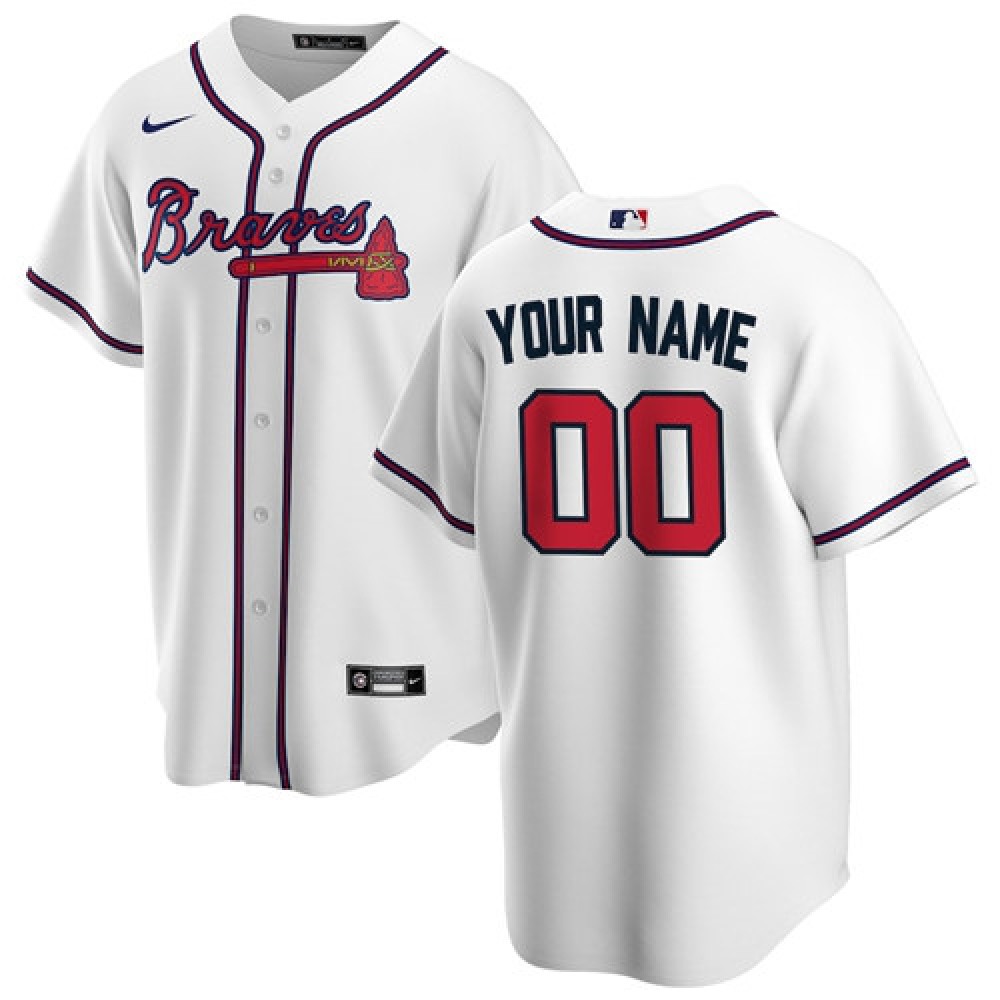 Men's Atlanta Braves Customized Stitched MLB Jersey 1
