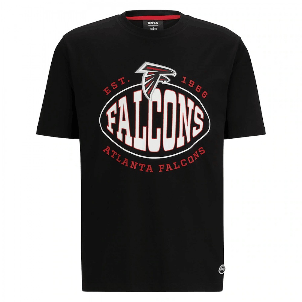 Men's Atlanta Falcons Black BOSS X Trap T-Shirt 1
