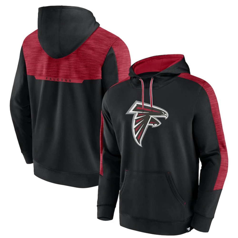 Men's Atlanta Falcons Black Defender Evo Pullover Hoodie 1