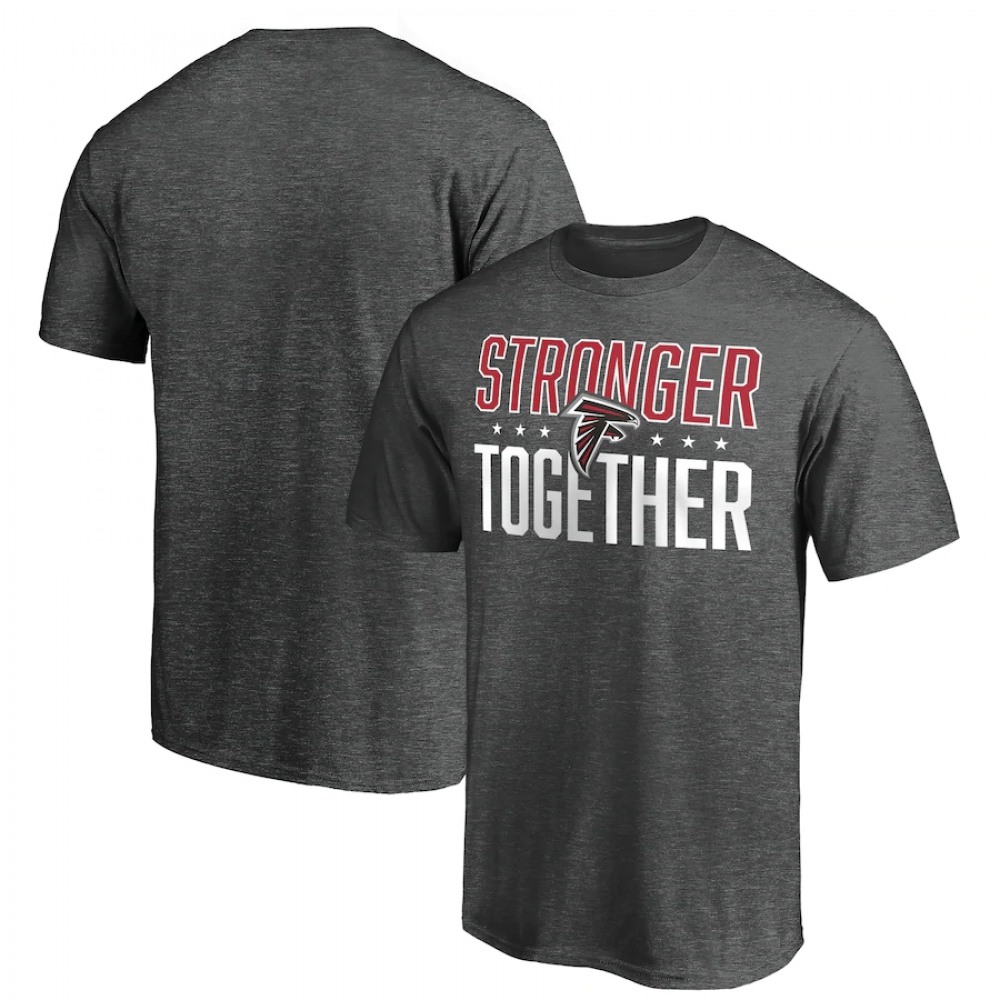 Men's Atlanta Falcons Heather Charcoal Stronger Together T-Shirt 1