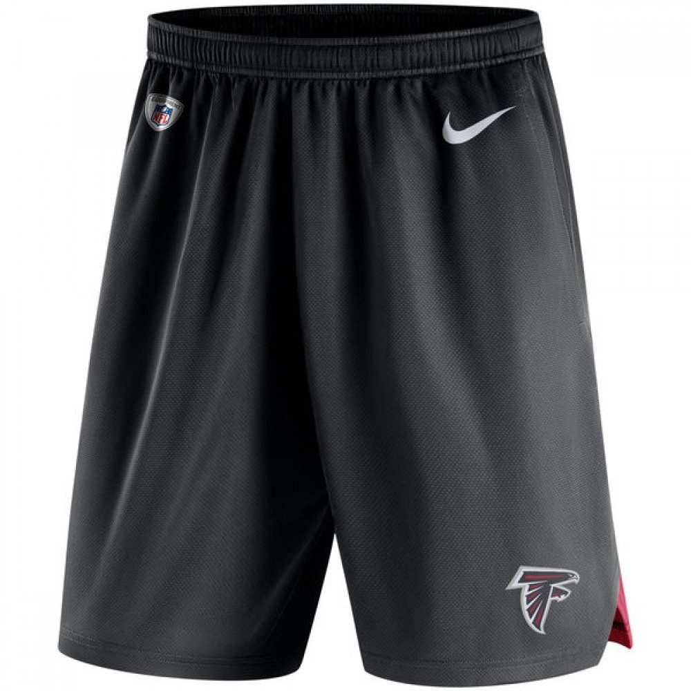 Men's Atlanta Falcons Black Knit Performance Shorts 1
