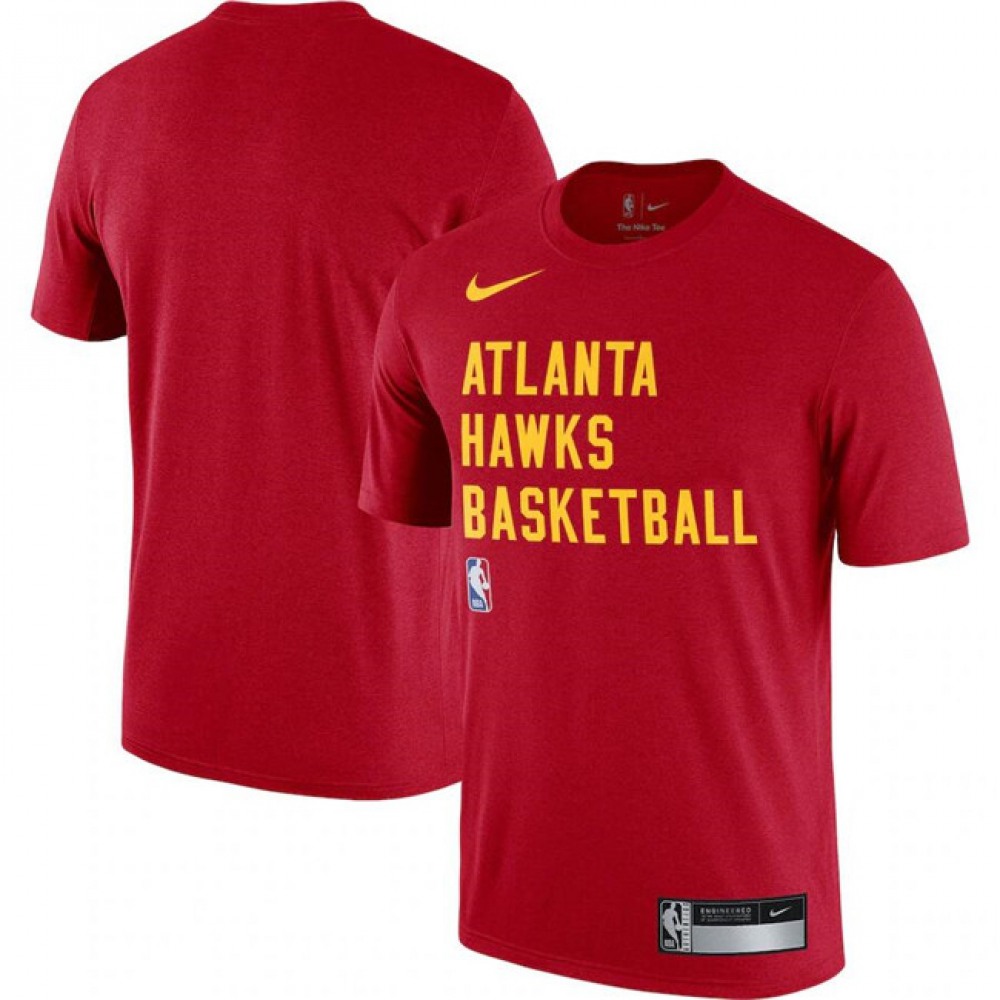 Men's Atlanta Hawks Red 2023/24 Sideline Legend Performance Practice T-Shirt 1
