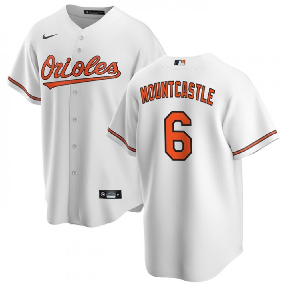 Men's Baltimore Orioles #6 Ryan Mountcastle White Cool Base Stitched Jersey 1