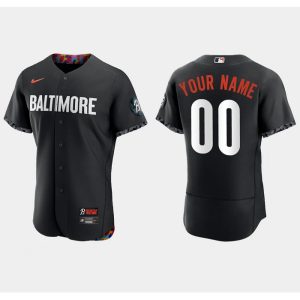Men's Baltimore Orioles ACTIVE Player Custom Black 2023 City Connect Flex Base Stitched Baseball Jersey