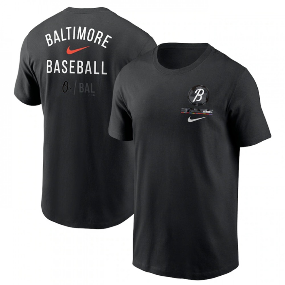 Men's Baltimore Orioles Black 2023 City Connect Double T-Shirt 1