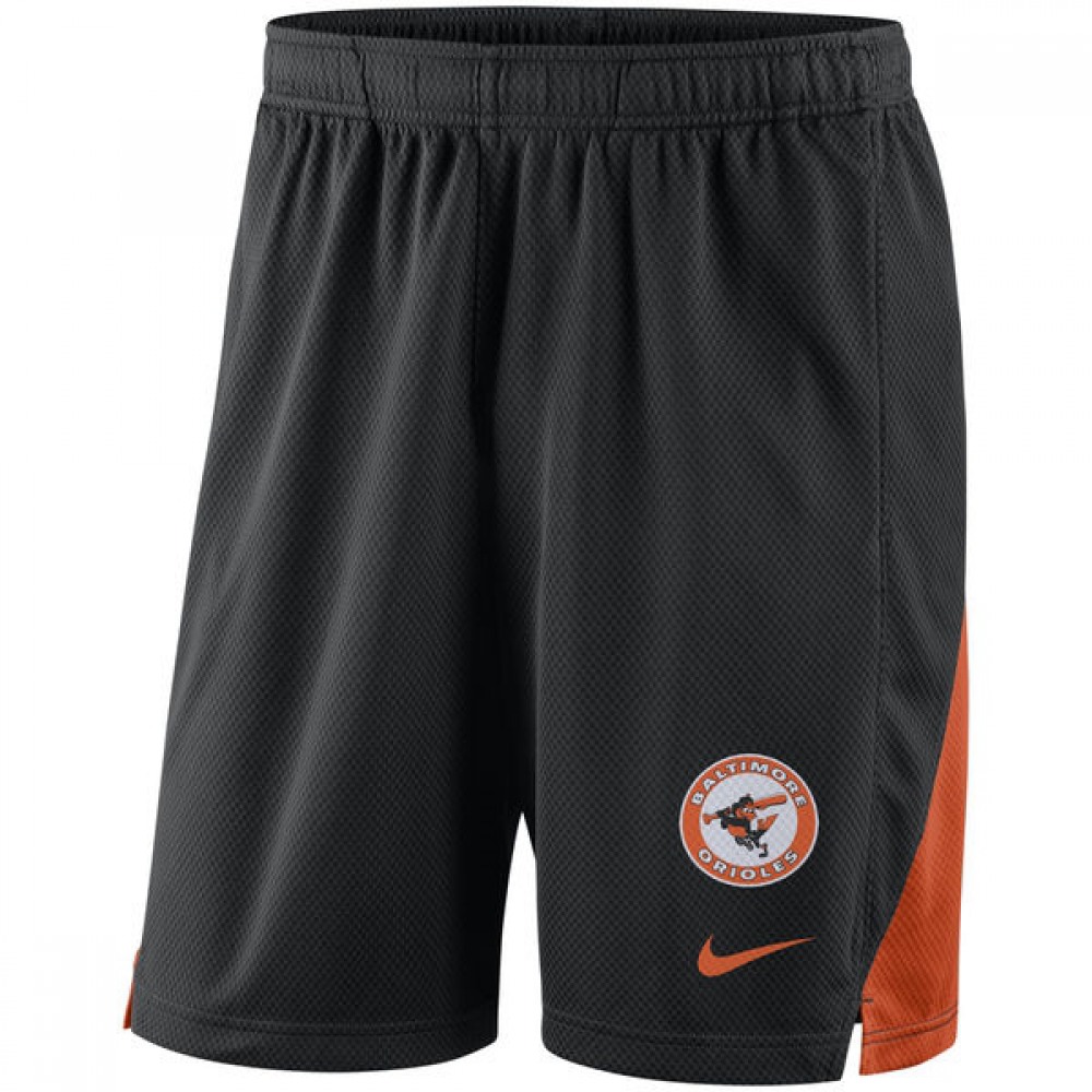 Men's Baltimore Orioles Black Franchise Throwback Performance Shorts 1