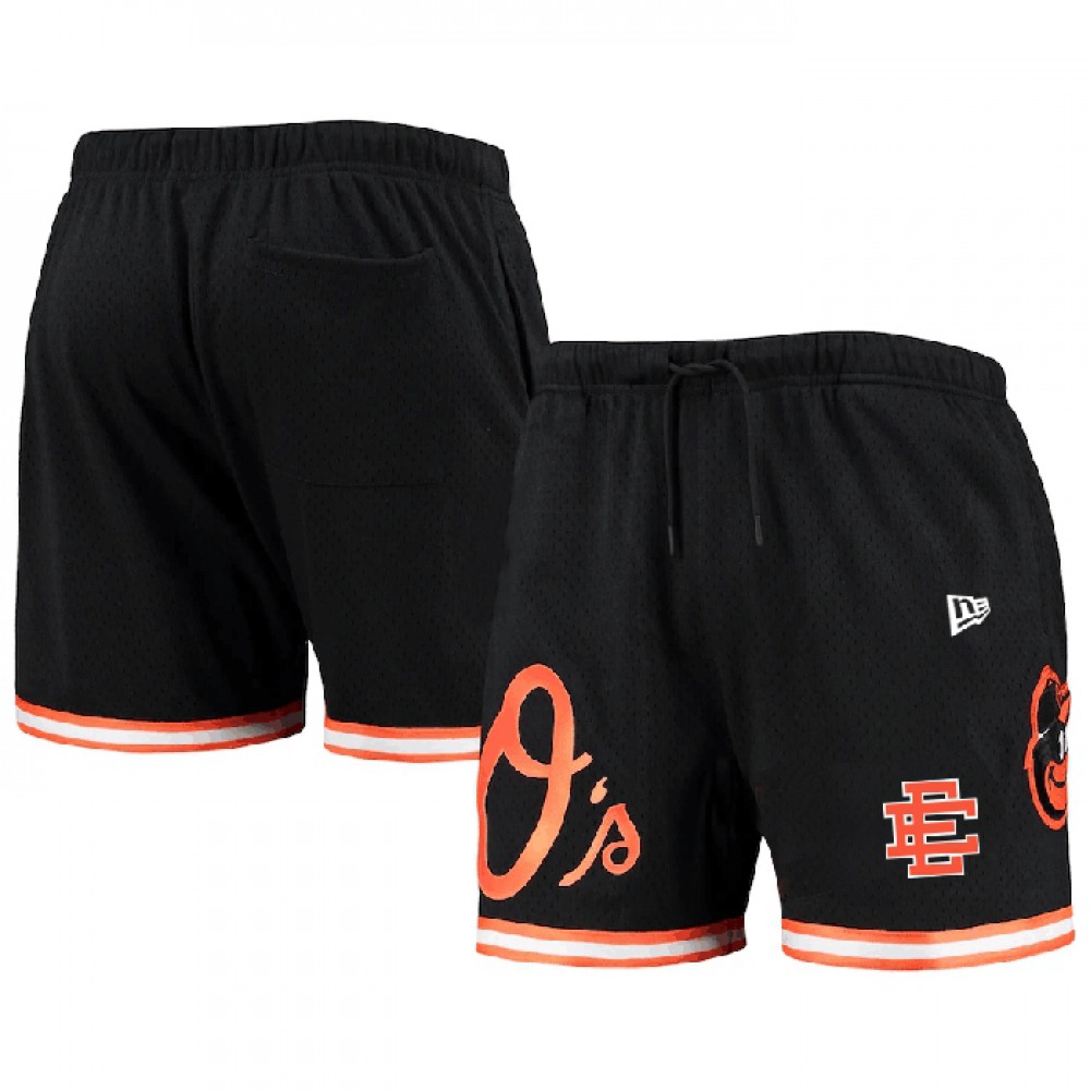 Men's Baltimore Orioles Black Mesh Shorts 1