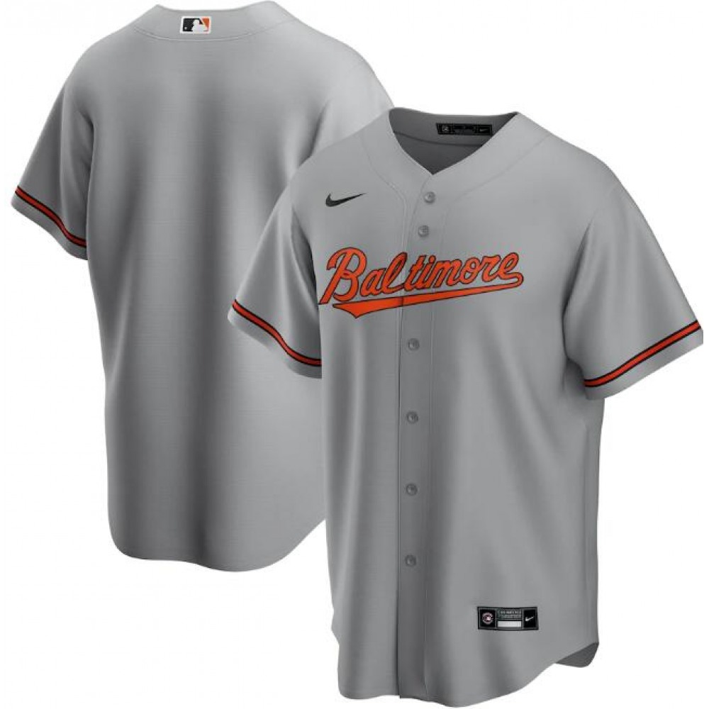 Men's Baltimore Orioles Blank Grey Cool Base Stitched Jersey 1
