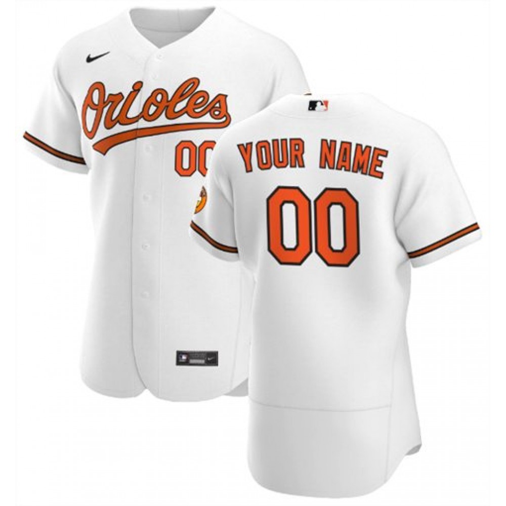 Men's Baltimore Orioles White Customized Stitched MLB Jersey 1