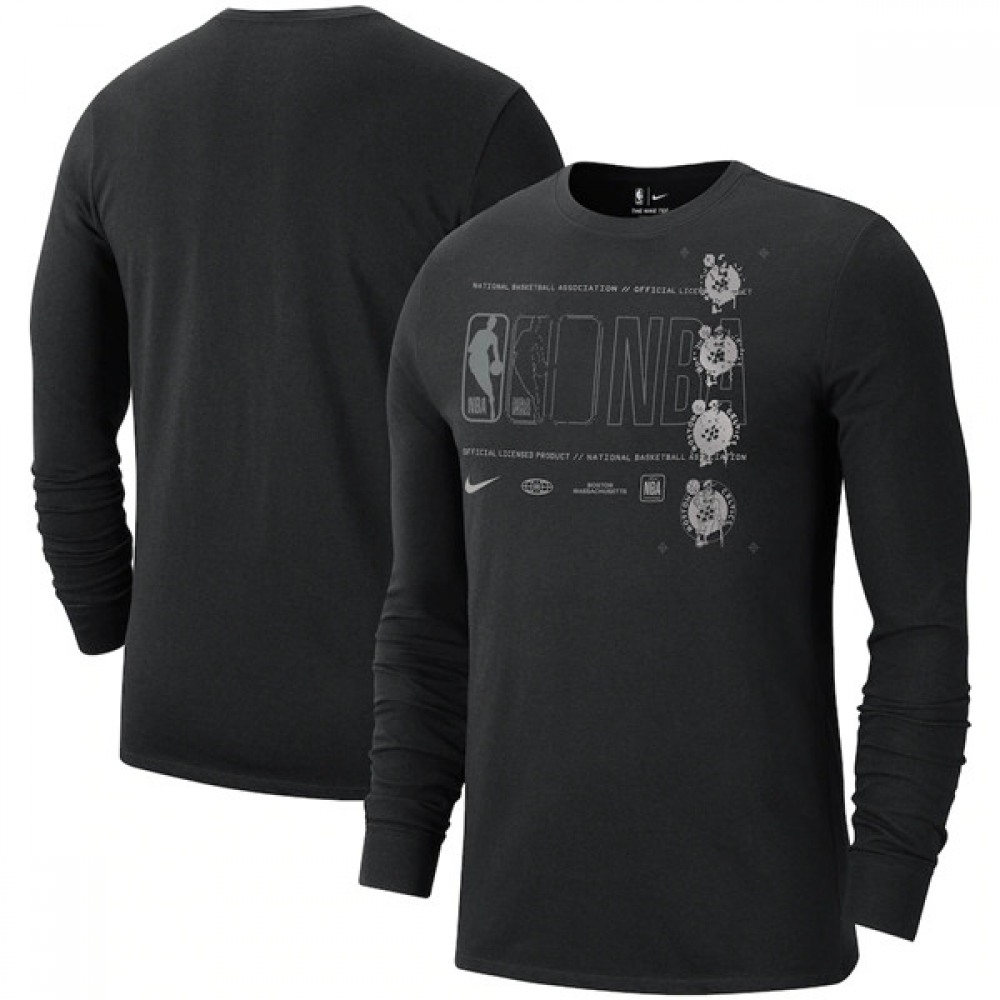 Men's Boston Celtics 2022 Black Long Sleeve T-Shirt 1