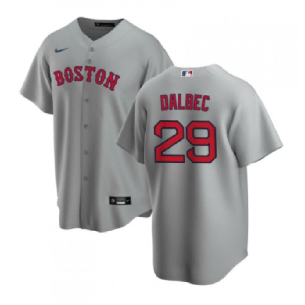 Men's Boston Red Sox #29 Bobby Dalbec Gray Cool Base Stitched Jersey 1