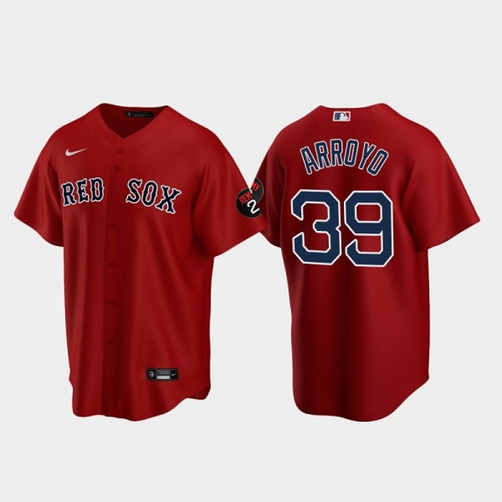 Men's Boston Red Sox #39 Christian Arroyo Red Cool Base Stitched Baseball Jersey 1