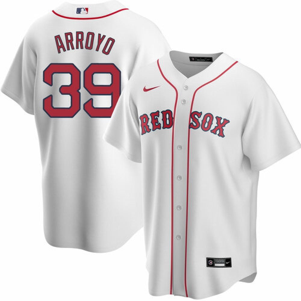 Men's Boston Red Sox #39 Christian Arroyo White Cool Base Stitched Baseball Jersey 1