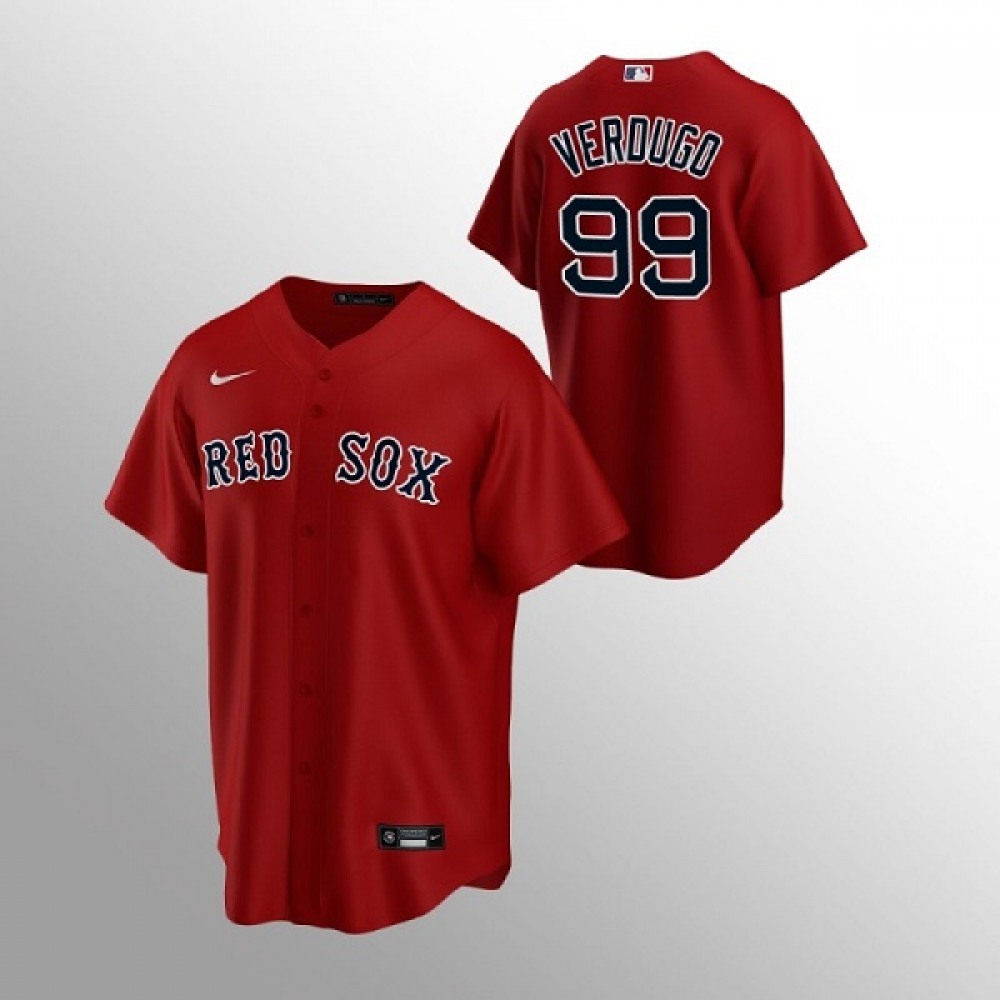 Men's Boston Red Sox #99 Alex Verdugo Red Cool Base Stitched Jersey 1