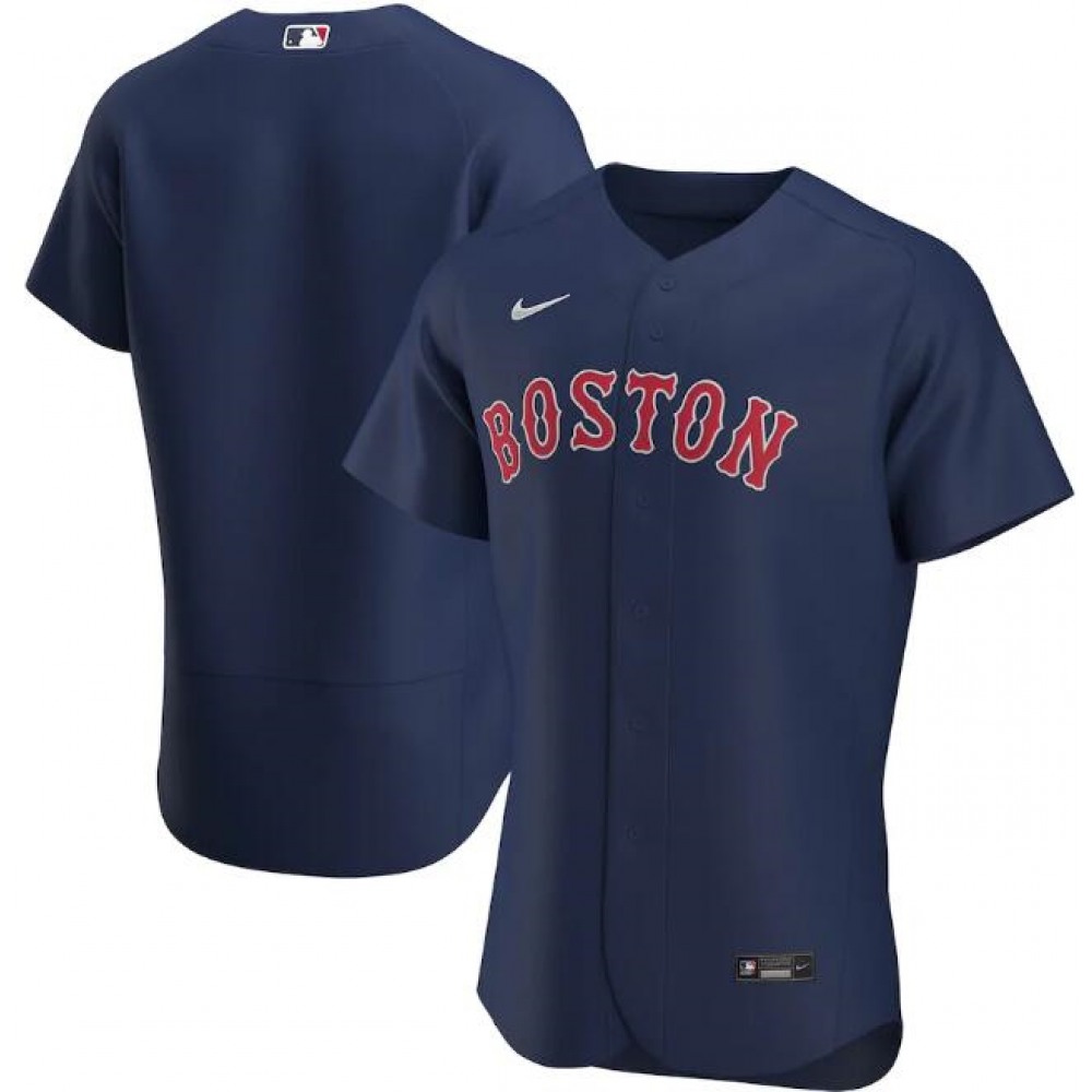 Men's Boston Red Sox Blank Navy Flex Base Stitched Jersey 1