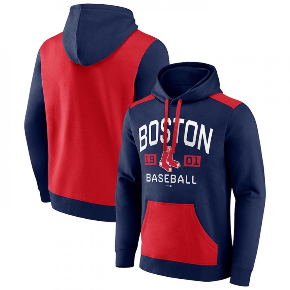 Men's Boston Red Sox Navy/Red Chip in Pullover Hoodie 1