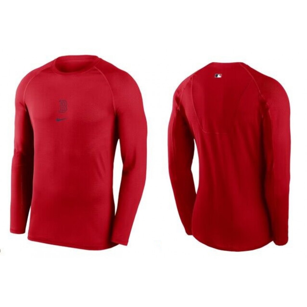 Men's Boston Red Sox Red Long Sleeve T-Shirt 1