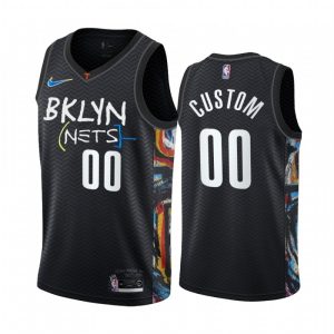 Men's Brooklyn Nets Black 2020 City Edition Custom Jersey