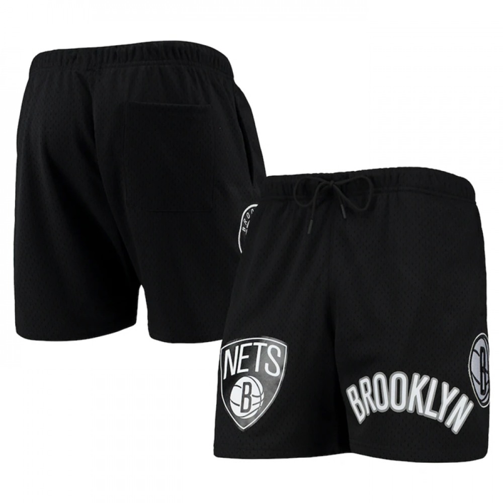 Men's Brooklyn Nets Black Chenille Shorts 1