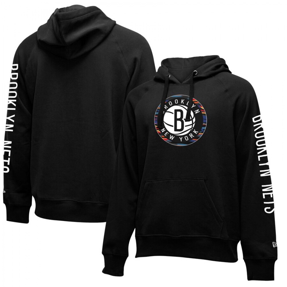 Men's Brooklyn Nets Black City Edition Club Pullover Hoodie 1