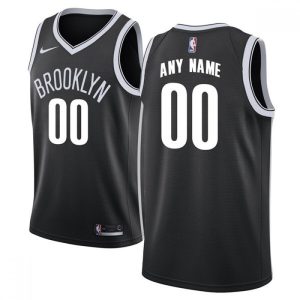 Men's Brooklyn Nets Black Custom Jersey
