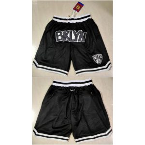 Men's Brooklyn Nets Black Shorts (Run Small)