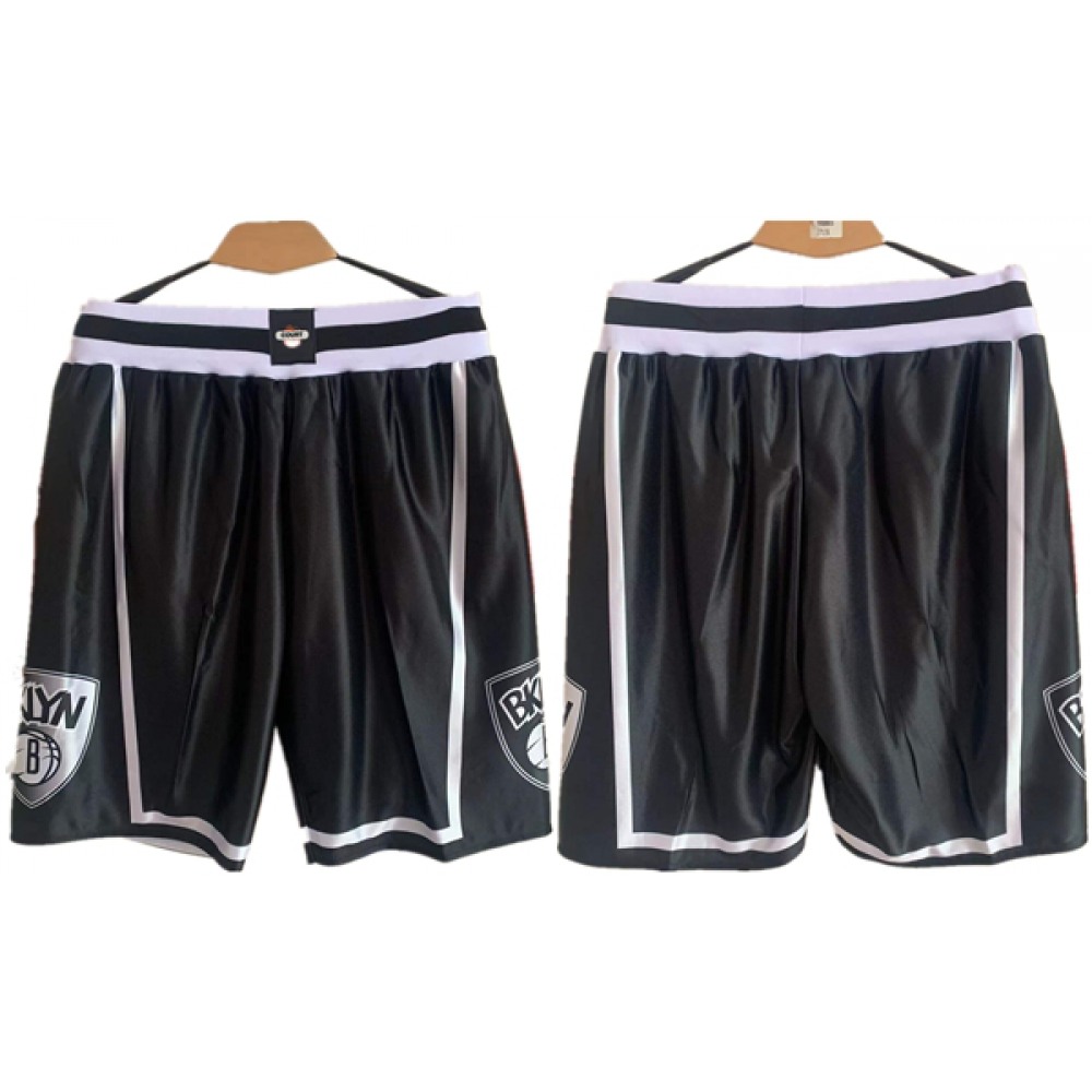 Men's Brooklyn Nets Black Shorts (Run Small) 1
