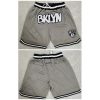 Men's Brooklyn Nets Gray Shorts (Run Small)