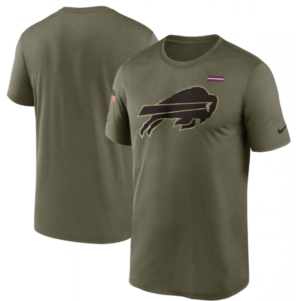 Men's Buffalo Bills 2021 Olive Salute To Service Legend Performance T-Shirt 1