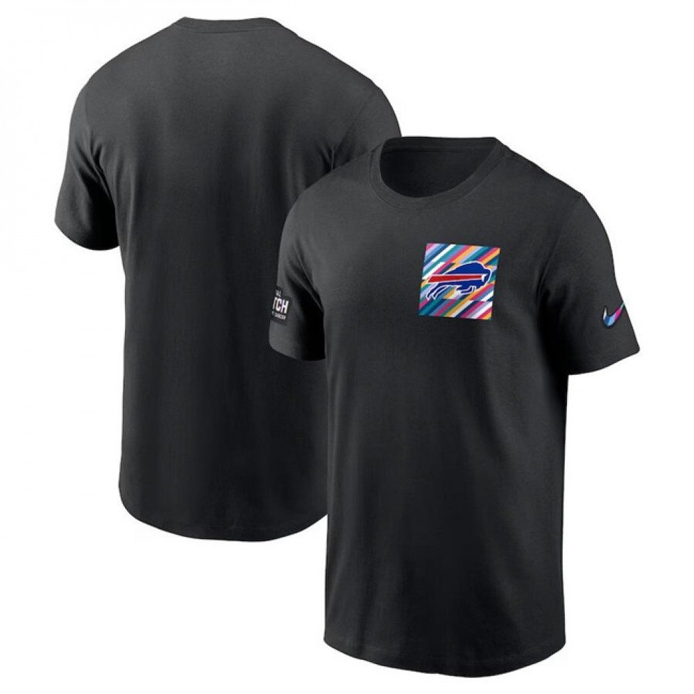 Men's Buffalo Bills Black 2023 Crucial Catch Sideline Tri-Blend T-Shirt 1