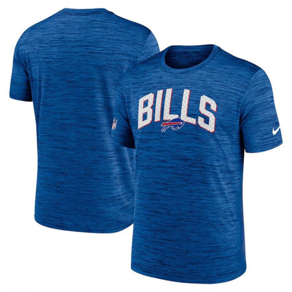Men's Buffalo Bills Royal Sideline Velocity Stack Performance T-Shirt 1