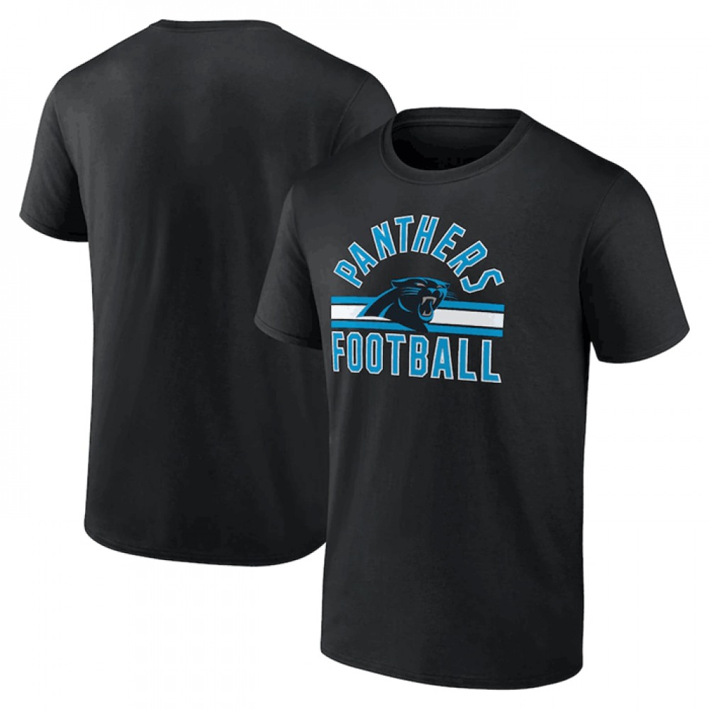 Men's Carolina Panthers Black Arch Stripe T-Shirt 1