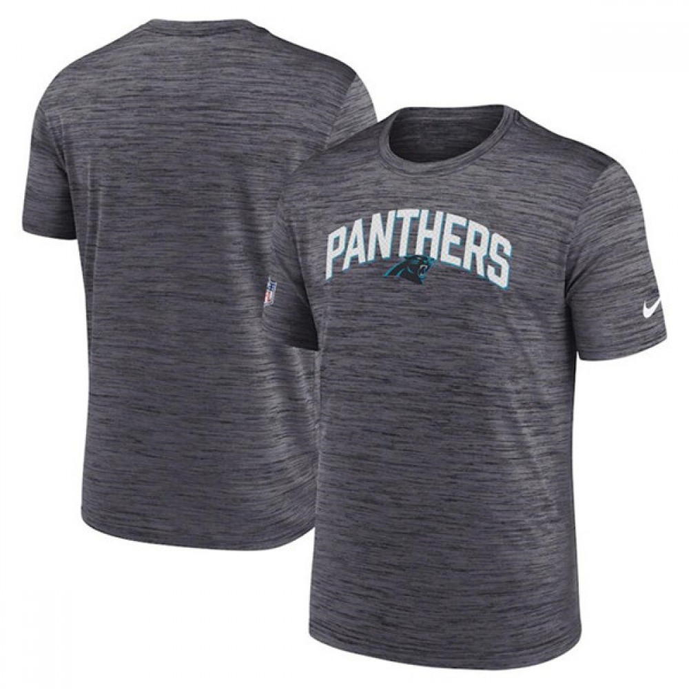 Men's Carolina Panthers Black On-Field Sideline Velocity T-Shirt 1