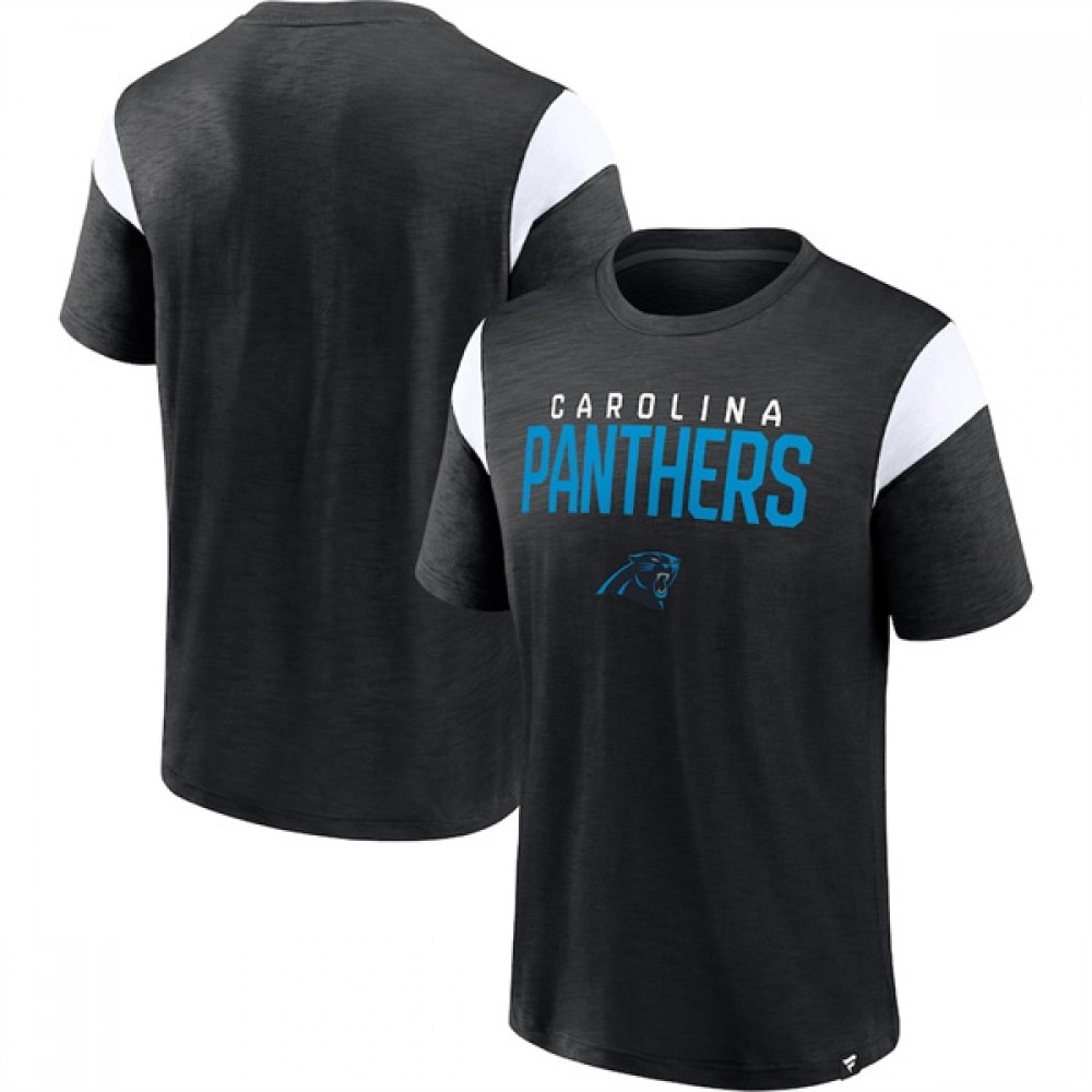 Men's Carolina Panthers Black/White Home Stretch Team T-Shirt 1