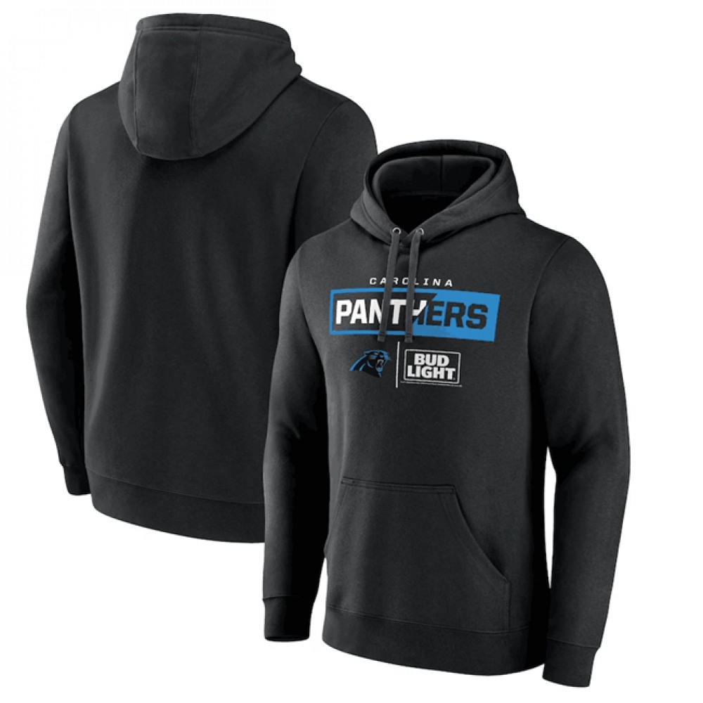 Men's Carolina Panthers Black x Bud Light Pullover Hoodie 1